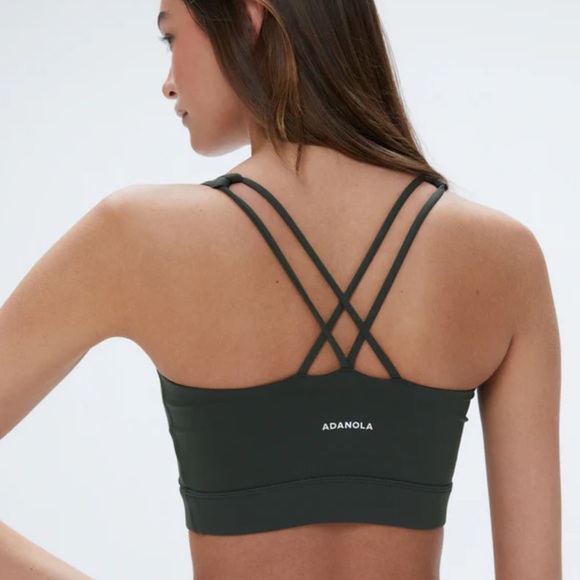 ADANOLA Ultimate Legging & Sporta Bra M Dark Olive Set - Picture 3 of 10